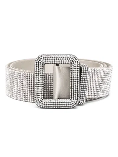 Benedetta Bruzziches Venus Crystal-embellished Belt In Metallic