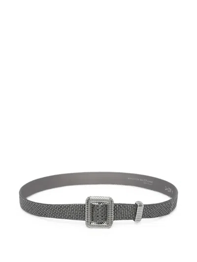 Benedetta Bruzziches Venus Crystal-embellished Belt In Gray