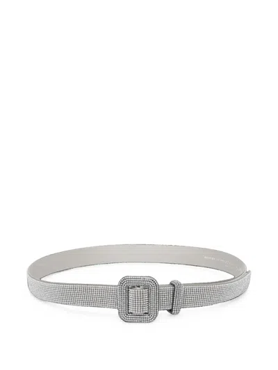 Benedetta Bruzziches Venus Crystal-embellished Belt In Gray