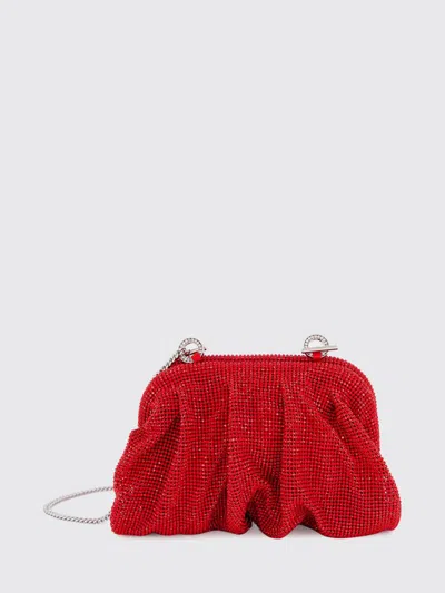 Benedetta Bruzziches Venus Crystal-embellished Mini Bag With Removable Strap In Red