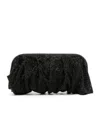 Benedetta Bruzziches Venus Rhinestone-embellished Clutch Bag In Black