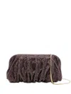 Benedetta Bruzziches La Grande Venus Crystal-embellished Pleated Clutch In Brown
