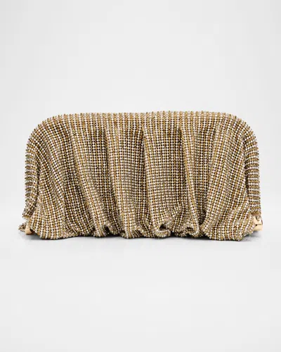 Benedetta Bruzziches Venus La Grande Crystal Striped Clutch Bag In Silver