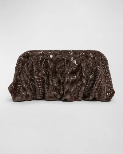 Benedetta Bruzziches Venus La Grande Metallic Crystal Clutch Bag In Neutral