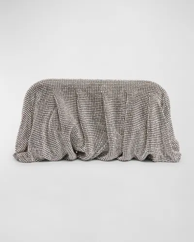Benedetta Bruzziches Venus La Grande Metallic Crystal Clutch Bag In Crystal On Silver