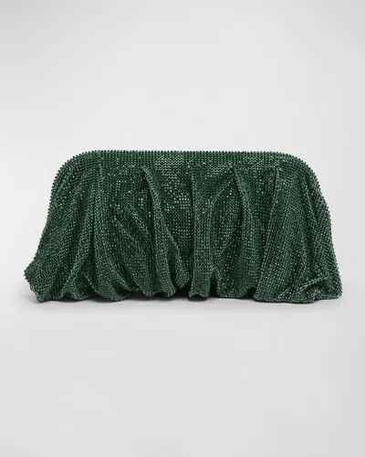 Benedetta Bruzziches Venus La Grande Metallic Crystal Clutch Bag In Green