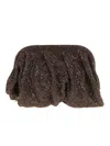Benedetta Bruzziches Venus Crystal Network Clutch In Chocolat Brown