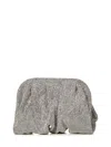 Benedetta Bruzziches Crystal Embellished Fold-over Clutch Bag In Silver