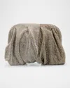 Benedetta Bruzziches Venus La Petite Mesh Crystal Clutch Bag In Silver