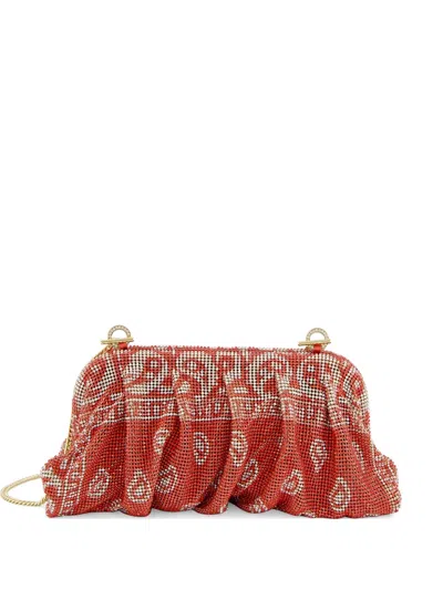 Benedetta Bruzziches Venus Paisley-print Clutch Bag In Red