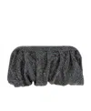 Benedetta Bruzziches Venus La Grande Metallic Crystal Clutch Bag In Black