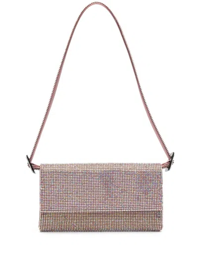 Benedetta Bruzziches Vittissima Crystal-embellished Shoulder Bag In Rosa