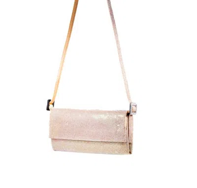 Benedetta Bruzziches Vittissima La Grande Bag In Rhinestone Mesh/golden In Multi