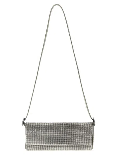 Benedetta Bruzziches Vittissima La Grande Embellished Shoulder Bag In Silver