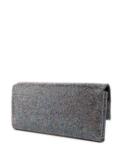Benedetta Bruzziches Vittissima La Grande Crystal-embellished Clutch Bag In Gray