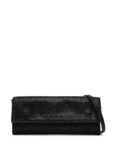 Benedetta Bruzziches Rhinestones Shoulder Bag In Black