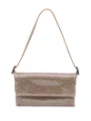 Benedetta Bruzziches Vittissima Rhinestone-embellished Shoulder Bag In Gold