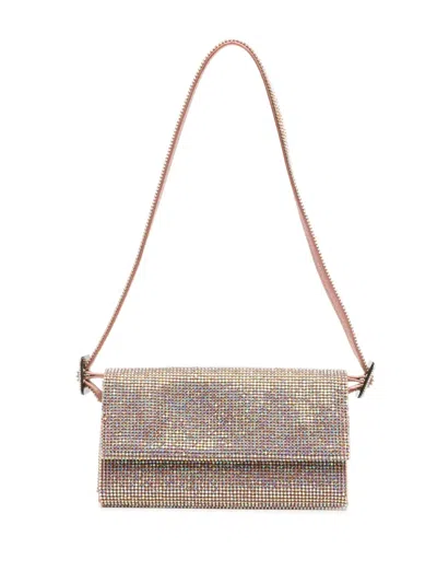 Benedetta Bruzziches Vittissima Rhinestone-embellished Shoulder Bag In Pink