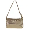 Benedetta Bruzziches Rectangular Soft Shoulder Bag Strap Detail In Gold