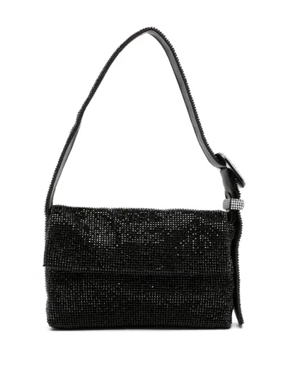 Benedetta Bruzziches Vitty La Mignon Rhinestone Shoulder Bag In Black