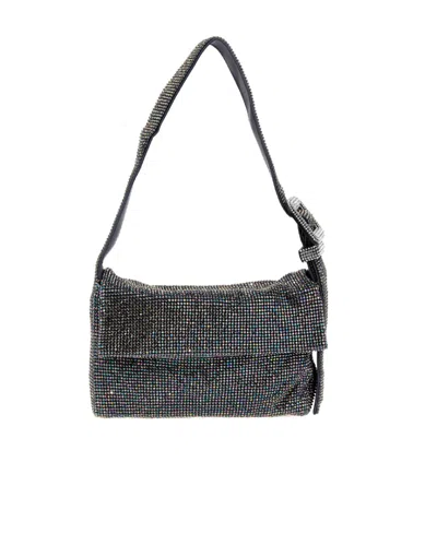 Benedetta Bruzziches Vitty La Mignon Rhinestone Shoulder Bag In Grey
