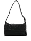 Benedetta Bruzziches Crystal-embellished Clutch Bag In Black