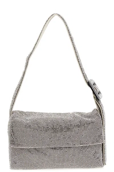 Benedetta Bruzziches Crystal-embellishment Shoulder Bag In Silver