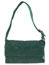 Benedetta Bruzziches Crystal Mesh Silk Satin Shoulder Bag