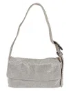 Benedetta Bruzziches Vitty Rhinestoned Shoulder Bag In Silver