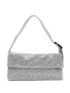 Benedetta Bruzziches Vitty Rhinestoned Shoulder Bag In Silver