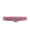 Benedetta Bruzziches Woman Belt Fuchsia Size Onesize Textile Fibers In Pink