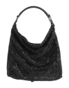 Benedetta Bruzziches Woman Handbag Black Size - Textile Fibers, Leather In Black