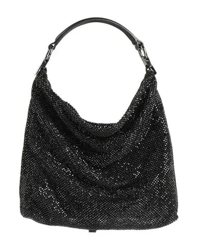 Benedetta Bruzziches Woman Handbag Black Size - Textile Fibers, Leather