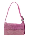 Benedetta Bruzziches Vitty La Mignon Crystal-embellished Satin Shoulder Bag In Bright Pink