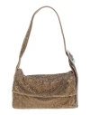 Benedetta Bruzziches Woman Handbag Gold Size - Textile Fibers