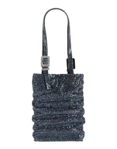 Benedetta Bruzziches Woman Handbag Midnight Blue Size - Metal, Crystal In Black
