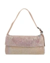 Benedetta Bruzziches Woman Handbag Platinum Size - Aluminum, Crystal, Silk In Grey