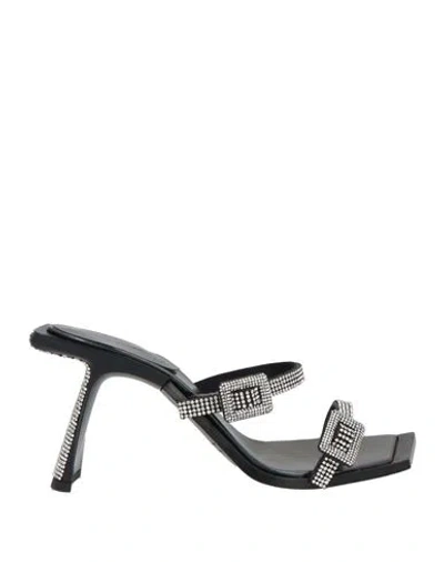 BENEDETTA BRUZZICHES BENEDETTA BRUZZICHES WOMAN SANDALS BLACK SIZE 8 TEXTILE FIBERS