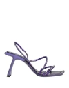 Benedetta Bruzziches Woman Sandals Purple Size 8 Textile Fibers In Purple