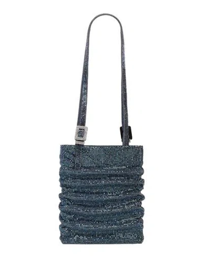 Benedetta Bruzziches Woman Shoulder Bag Blue Size - Aluminum, Crystal