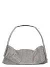 Benedetta Bruzziches Chainmail Gathered Clutch Metallic Silver Handle In Silver