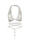 Benedetta Bruzziches Linked Chain Layered Necklace With Pendant Detail In Multicolor