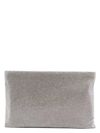 BENEDETTA BRUZZICHES WOMEN'S SILVER-TONE EMBELLISHED ZIPPERED BAG