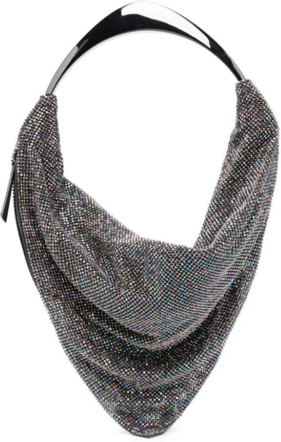 Benedetta Bruzziches Ursolina Crystal-embellished Clutch Bag In Grey