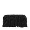 Benedetta Bruzziches Elegant Large Black Rhinestone Evening Bag For Ceremony In Black