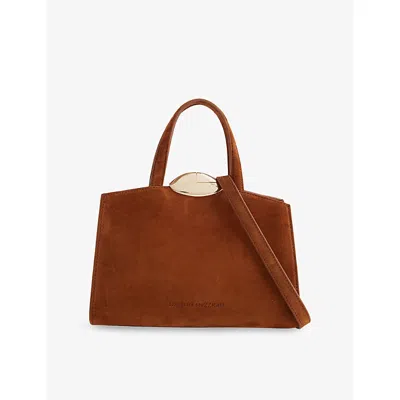 Benedetta Bruzziches Womens Serena La Petite Suede Top-handle Bag Brown Suede