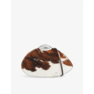 Benedetta Bruzziches Womens  Belle De Jour Pony-hair Effect Leather Cross-body Bag In Cow/country Road