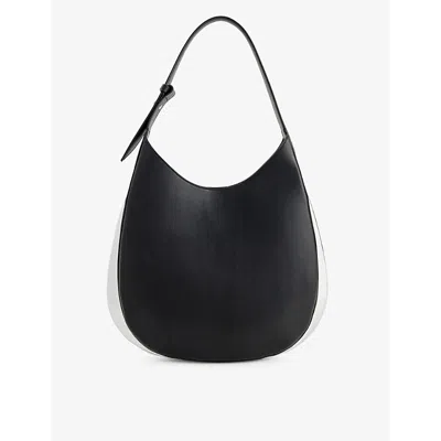 Benedetta Bruzziches Womens Nero Amalia Metallic-panel Leather Hobo Bag