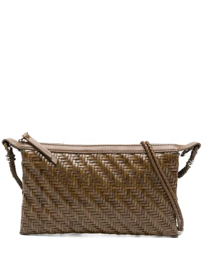 Benedetta Bruzziches Woven Cross Body Bag In Brown