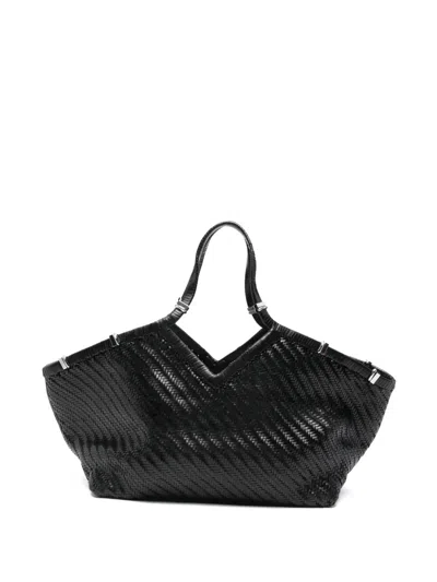 Benedetta Bruzziches Woven Tote Bag In Black